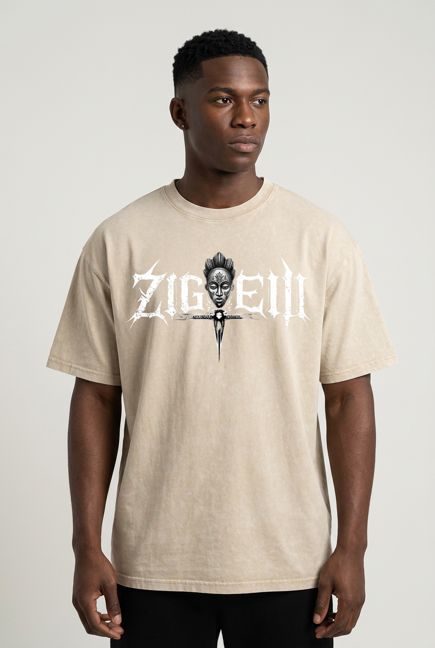 Zigueii Origine Washed Sort sleeve