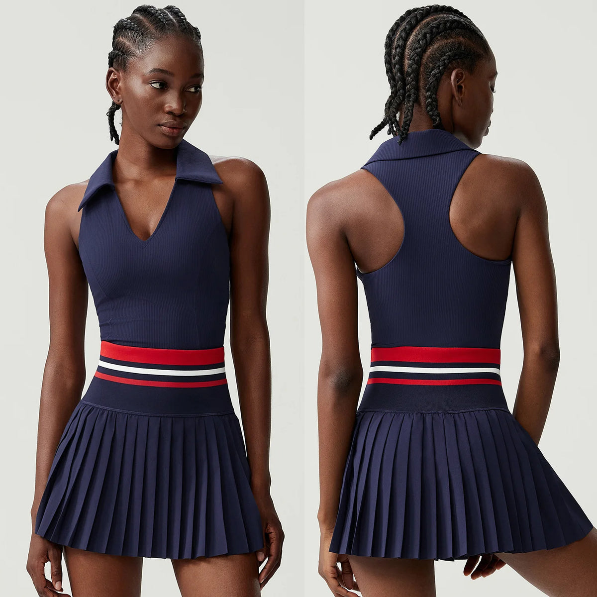 Pleated Court Skirt Set