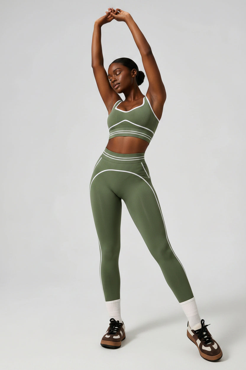 Rora Seamless Set Army Green