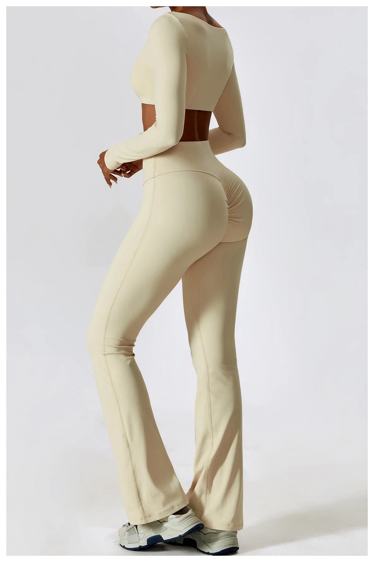 Mulu long Sleeve Crop Top Set