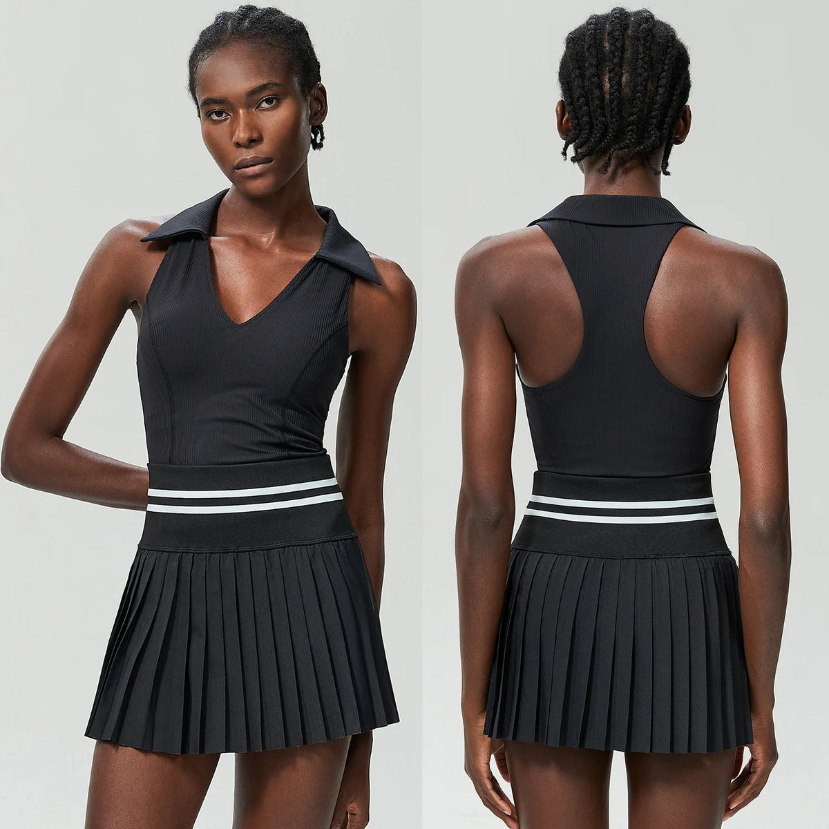 Pleated Court Skirt Set
