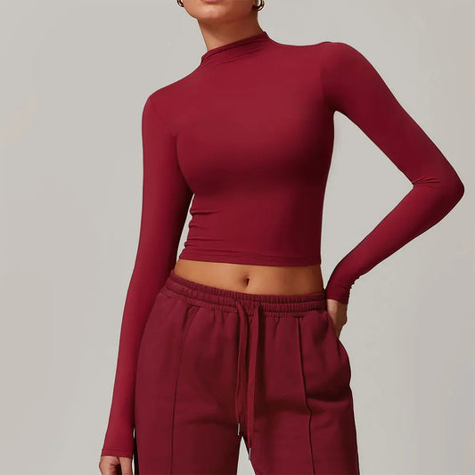 Elysian Crop Tops Long Sleeve