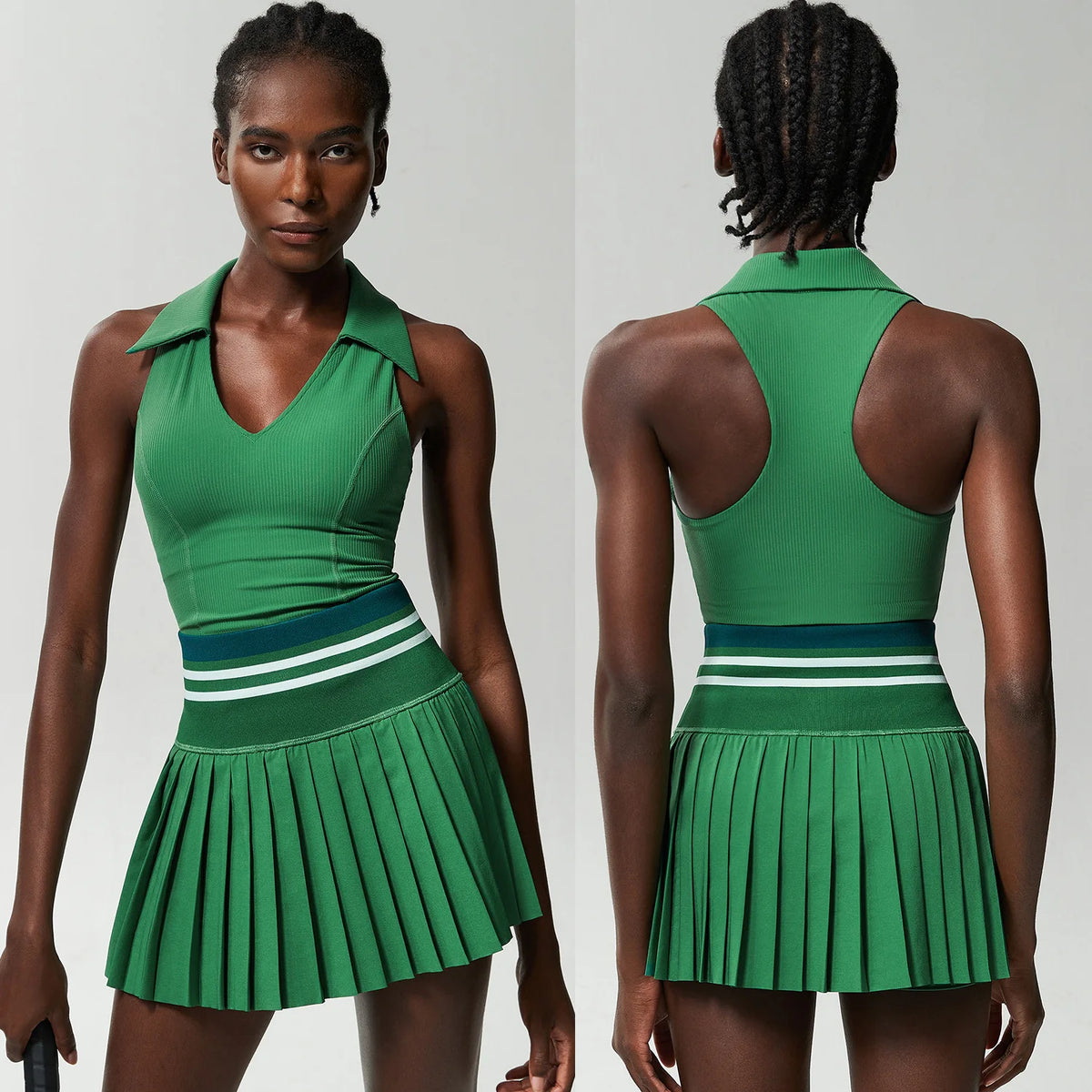 Pleated Court Skirt Set